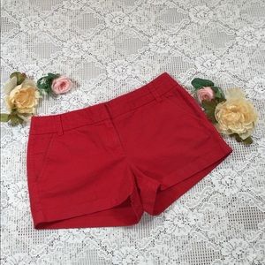 J.Crew Women’s Red Chino Stretch Shorts Size 4